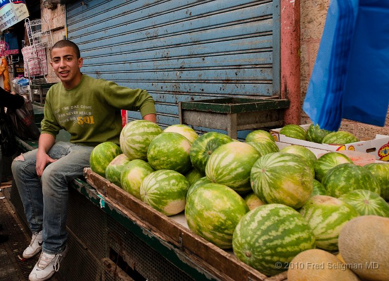 20100409_151826 D3.jpg - Watermelon vendor, Ben Yehuda Market, Jerusalem
